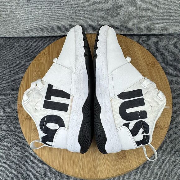 Nike Team Hustle D 9 JDI Shoes Youth Size 3Y White Black Strap AQ9976-100 - Picture 6 of 9
